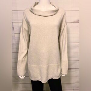 J Jill Elegant Oatmeal Cowl Neck Sweater XL